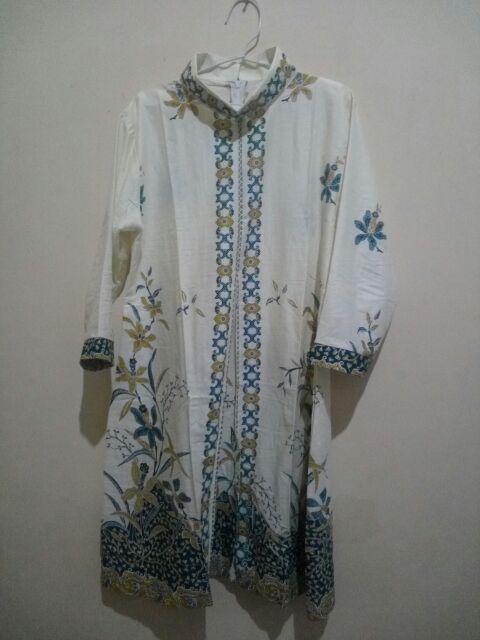 Tey-17 Batik Wanita Asj Sa Hrb026 Kenongo Kemeja Tosca Pendek