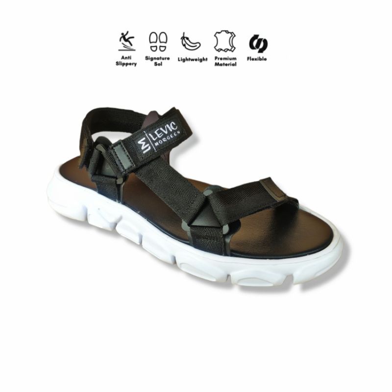 Sandal Gunung Pria Wanita Casual Trevelling Hiking Outdoor BISA BAYAR DITEMPAT COD - TVF Footwear Sandals Reiwal - LAF Project jack V.1 - TOKOSDINA - Heyjude - Spoiled - Fertig Levizka Black