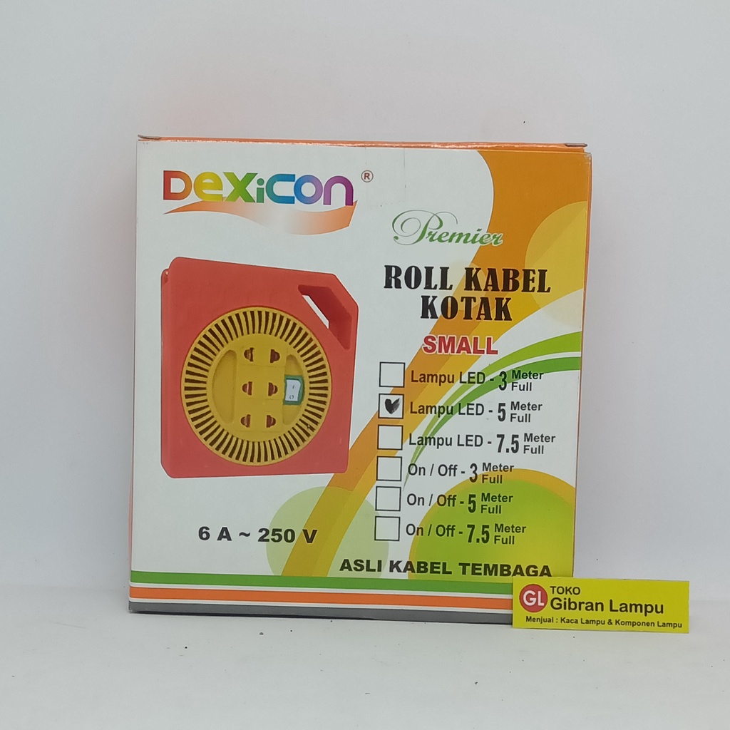 Roll Kabel Kotak - Roll Kabel Dexicon  - Colokan Stop Kontak Gulung