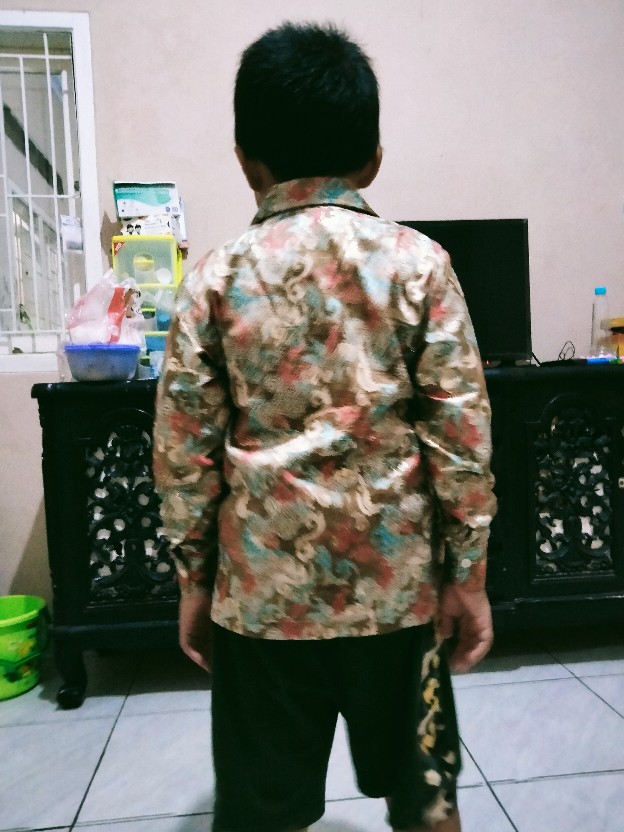 Sb Collection Atasan Kemeja Theo Lengan Panjang Batik Anak Laki-laki