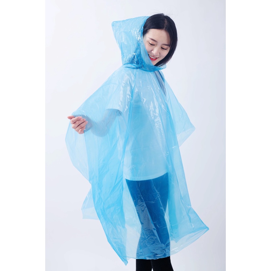 Jas Hujan Sekali Pakai Plastik Ponco Disposable Baju Raincoat - INDOGROSIR