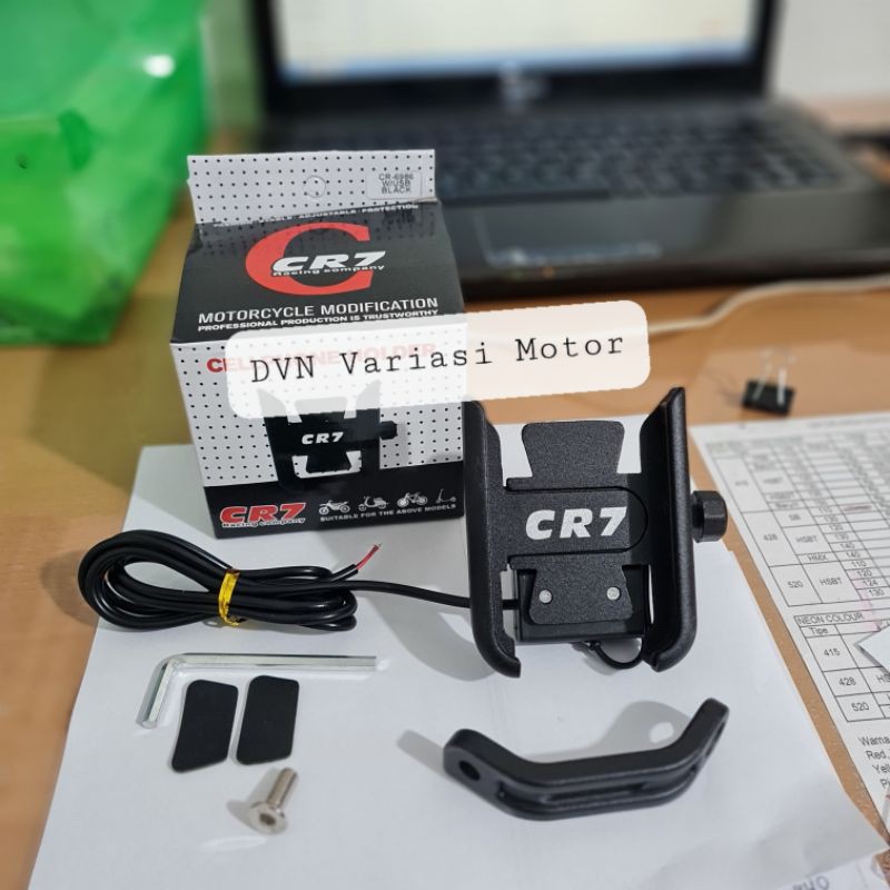 Tempat hp / holder hp plus casan di motor CR7
