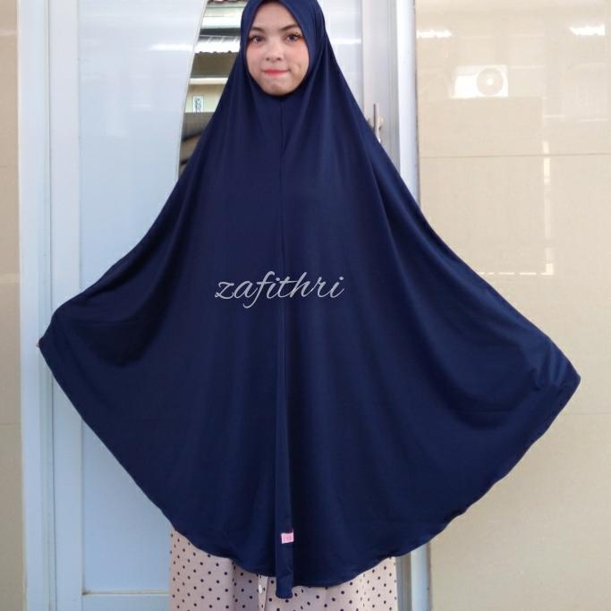 Tren Kekinian.. Khimar Syari Jumbo Jersey Non Pet