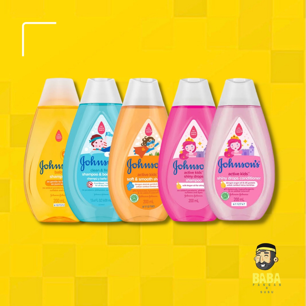 Johnsons Baby Lotion Bath Wash Sabun Shampoo Conditioner CottonTouch Milk Rice Regular Top to toe Active kids Soft&amp;Smooth Clean&amp;Fresh Shiny Drops