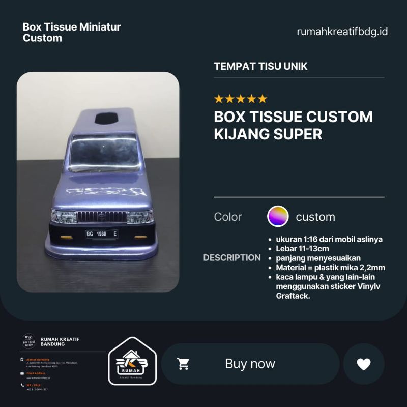 BOX TISSUE CUSTOM KIJANG SUPER