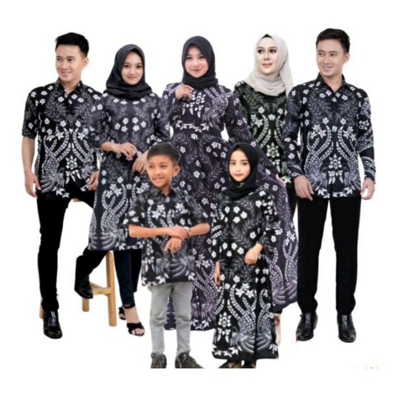 Batik Baju Set Keluarga Acara Kondangan Dan Kerja Pria Wanita