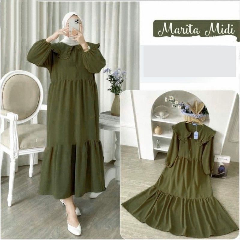 DRESS WANITA MASHITA MIDI DRESS MARITA MIDI DRESS