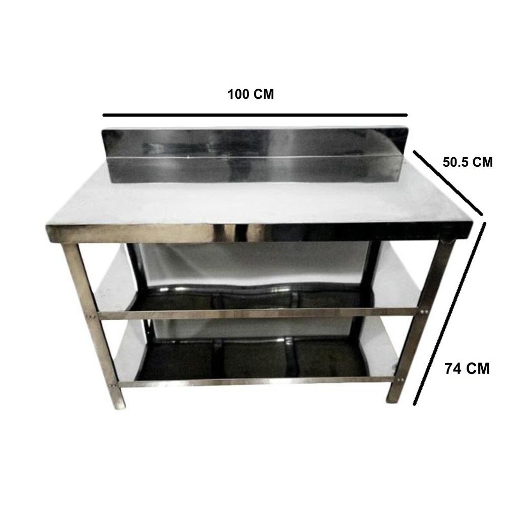 PROMO Meja Dapur Grab/Gosend Bisa Stainless Steel Metalco MT-3 Klikvapebandung