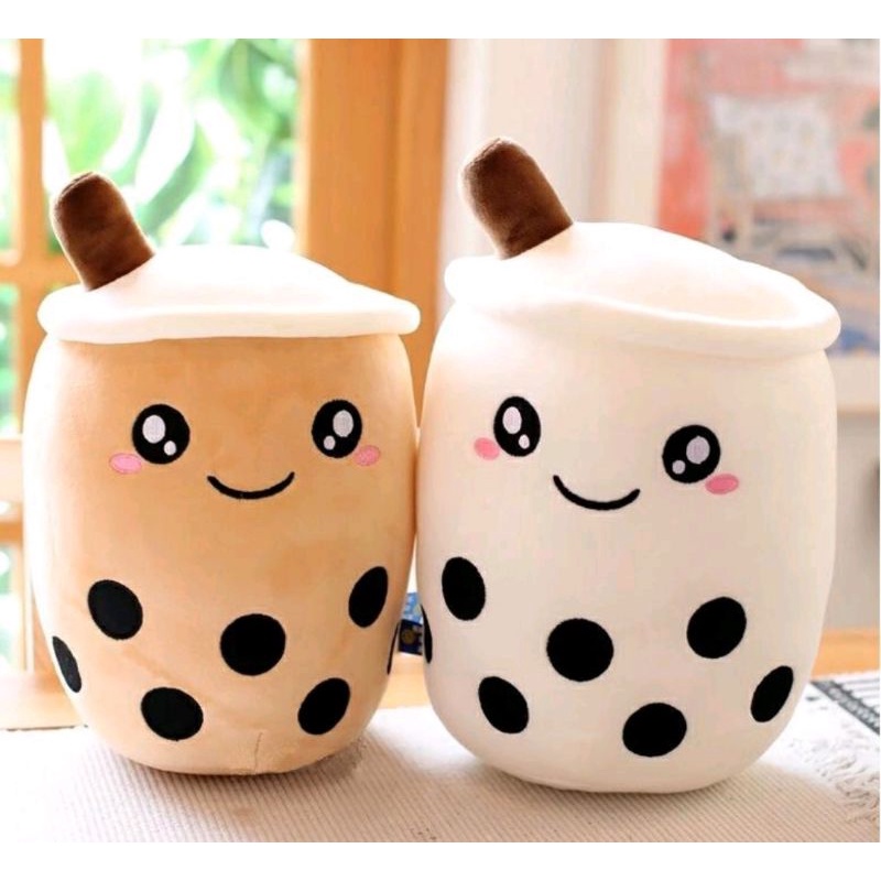 BONEKA BOBA / BONEKA BOBA LAMPU  Bubble Milk Tea /  Bantal Boba