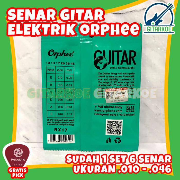 Senar Gitar Elektrik Listrik Orphee 0.010 Normal Light RX17