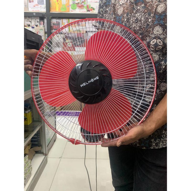 Kipas Angin Dinding 16 Inchi Wall Fan 1663E Welhome Bagus Murah