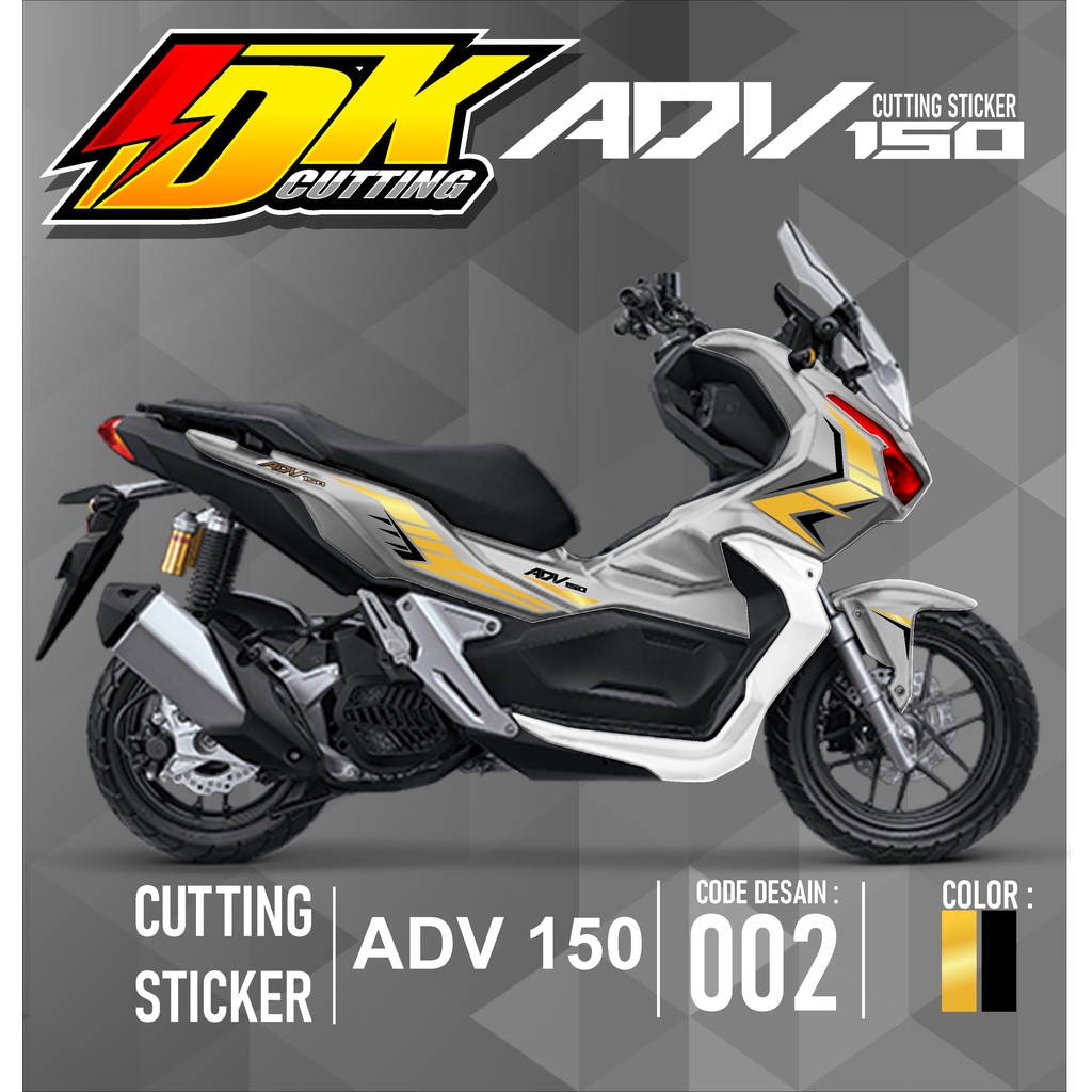 ADV Striping Cutting ADV 150 - Aksesoris Motor Sticker Honda ADV Putih Schotlite Cutting Stiker Stri
