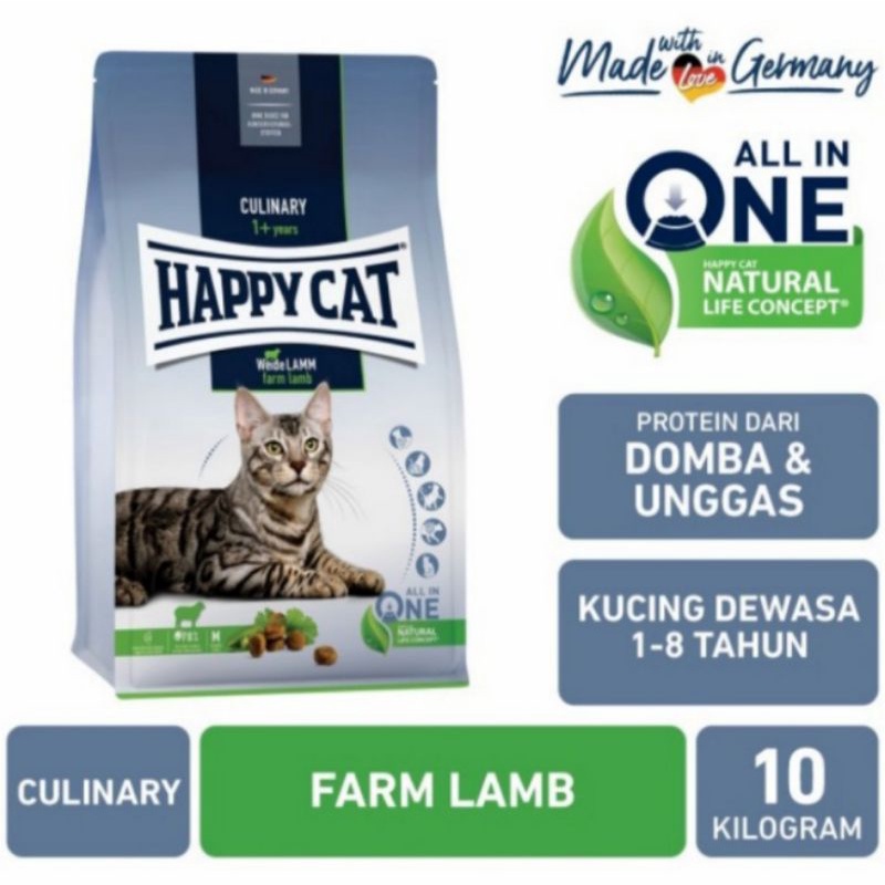 Happy Cat Adult Lamb 10kg Makanan Kucing PROMO