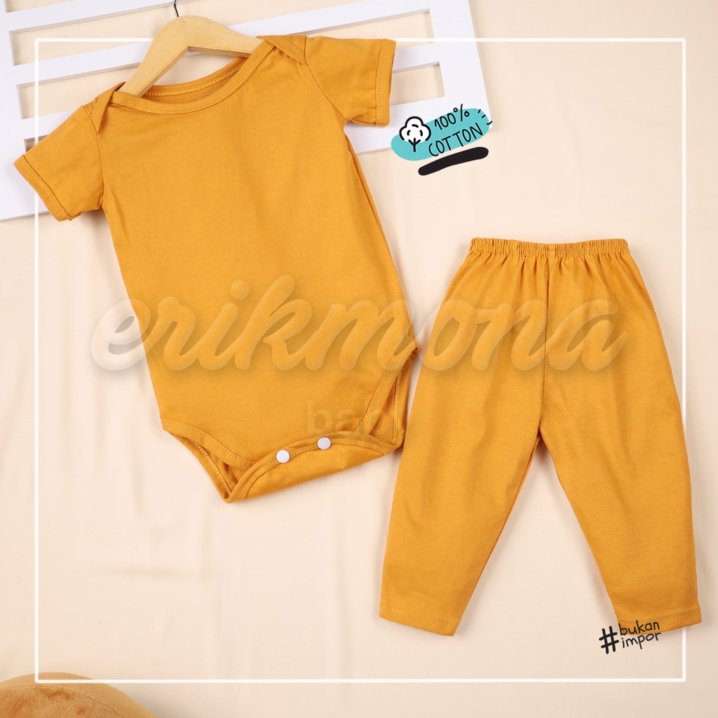 baju bayi jumper bayi polos autumn series warna earth tone comfy set murah