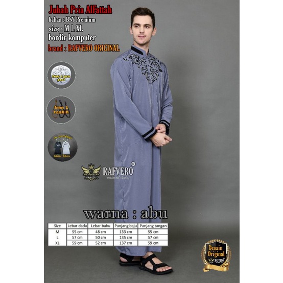 Jubah Pria ALFATTAH ORIGINAL RAFVERO - Jubah Premium