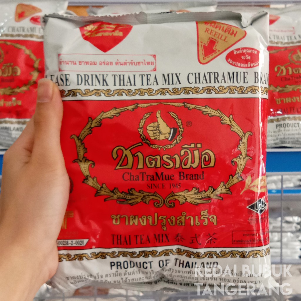 

cha tra mue thai tea no. 1 original BPOM Halal 400g bmb