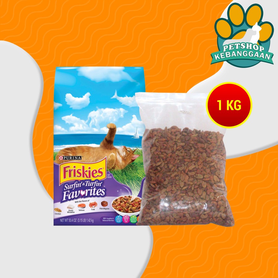 Makanan Kucing Friskies Repacking 1kg - Seafood