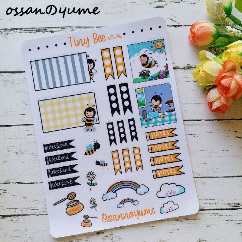 

OSSANNOYUME - STICKER FOR PLANNER & JOURNAL | DECO STICKER | TINY BEE