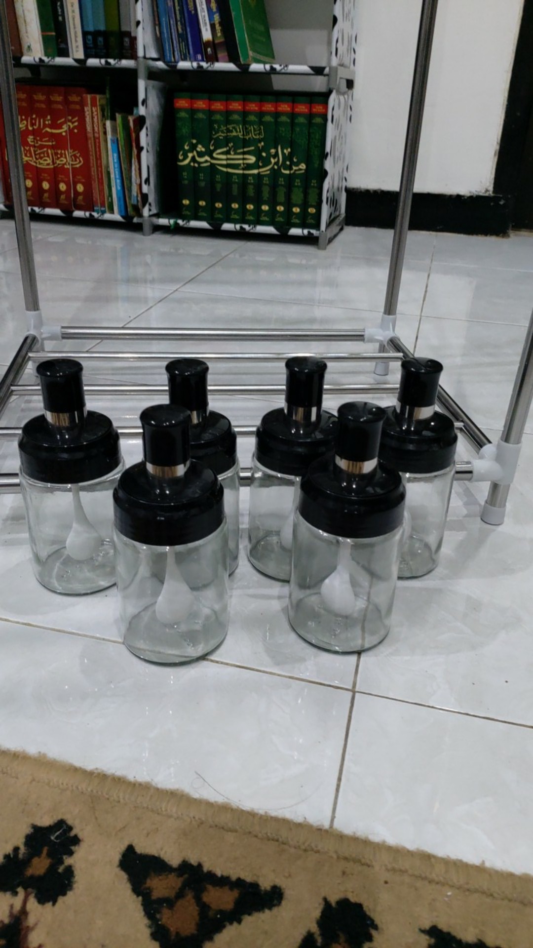 Botol Kaca Tempat Bumbu Dapur Anti Debu Serbaguna Model Unik