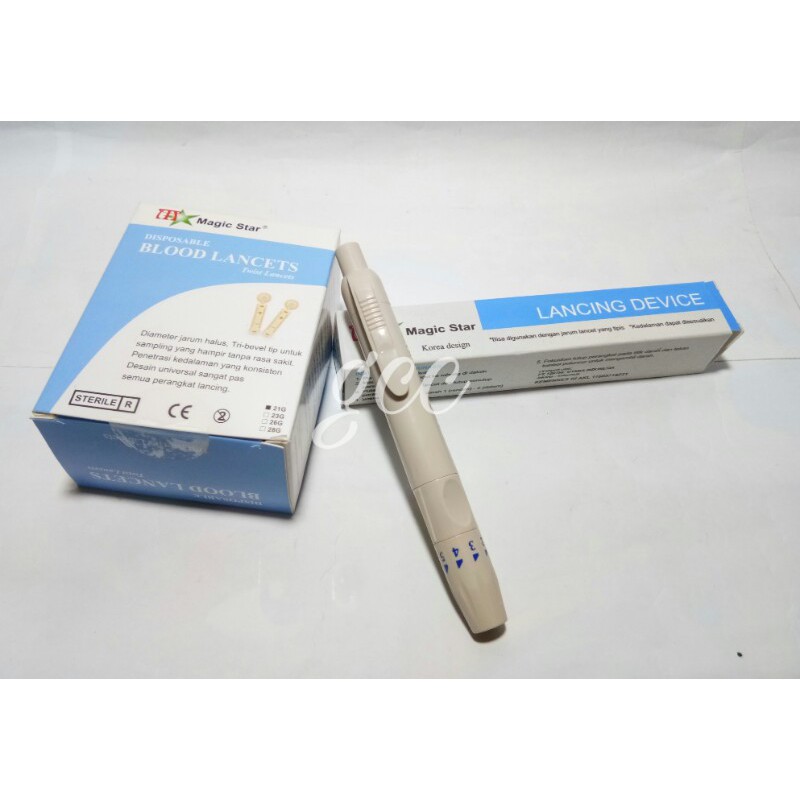 Magic Star Paket Jarum 21G Dan Pen Bekam Set