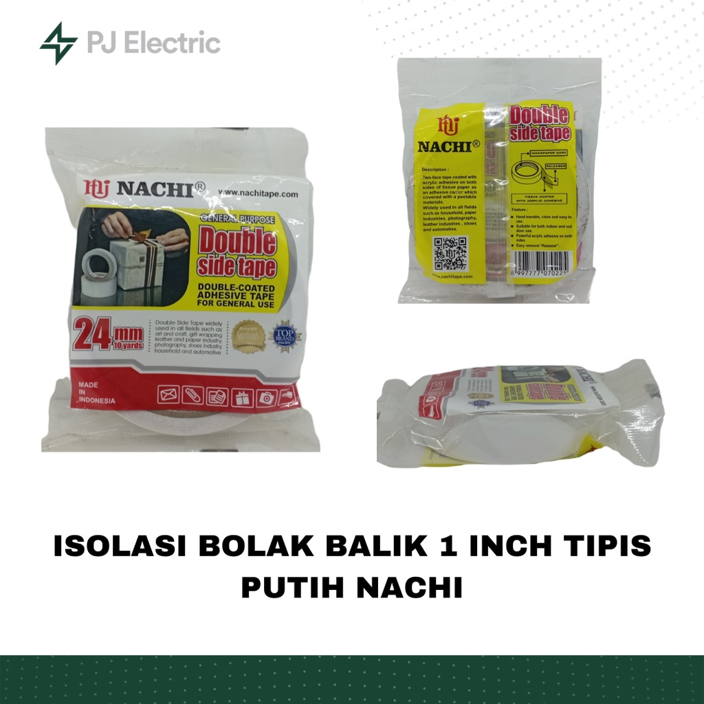 

ISOLASI BOLAK BALIK 1 INCH TIPIS PUTIH NACHI