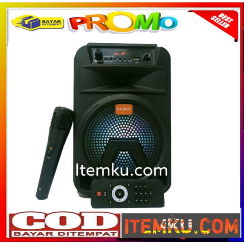 speaker digital multimedia karaoke fleco f3363-speaker portable mp3 fleco 6,5inch /speaker xbass