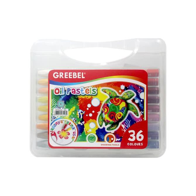 Greebel 36 Warna Crayon Oil Pastel Set 36 Color Alat Kesenian - Off-69