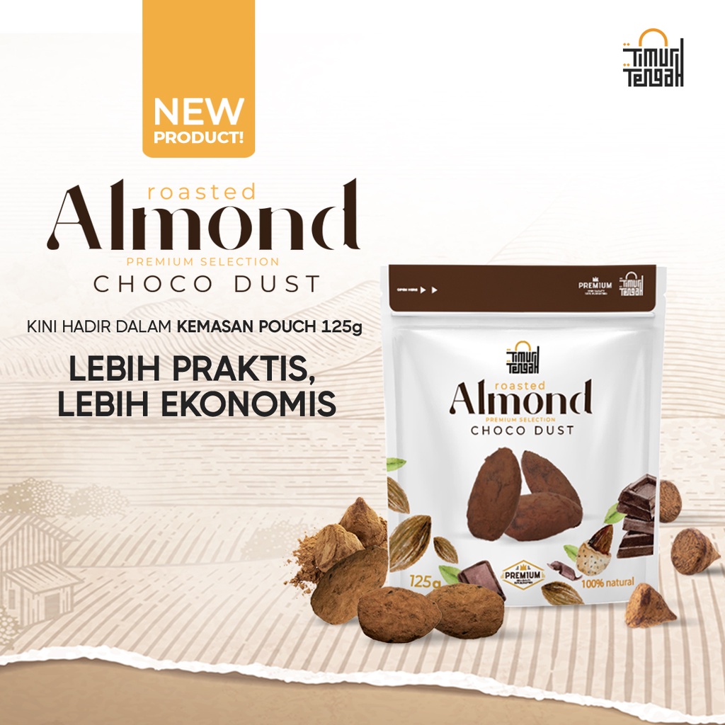 Timur Tengah Kacang Almond Choco Dust 125 gr High Quality