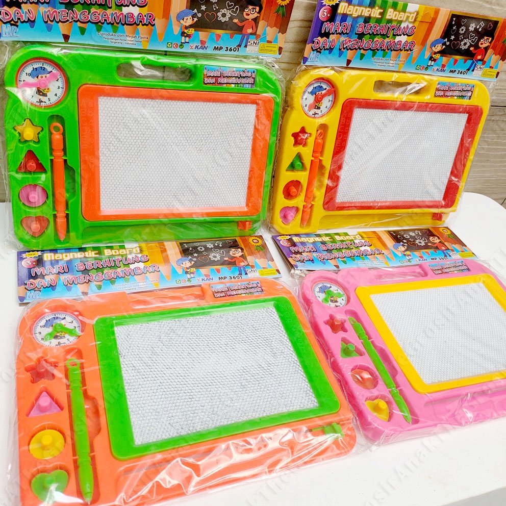 MAGNETIC BOARD MARI BERHITUNG MAINAN EDUKASI PAPAN TULIS MAGNET GAMBAR MENULIS CORAT-CORET