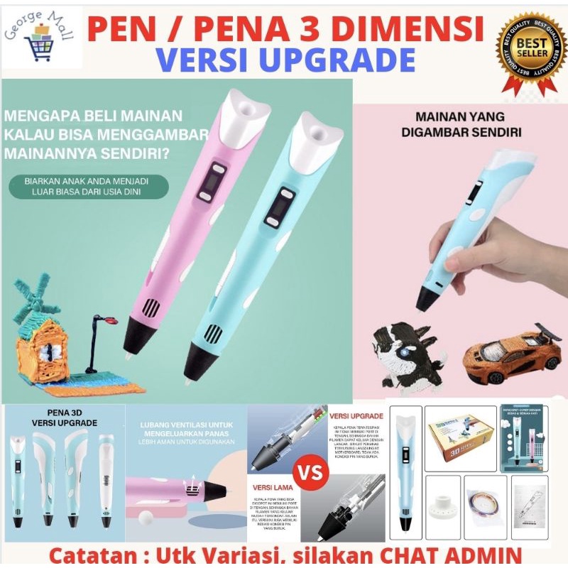 

3D PRINTING PEN 3D ANAK PEN 3D PRINTING PULPEN PENA 3D PRINTING PEN VERSI UPGRADE