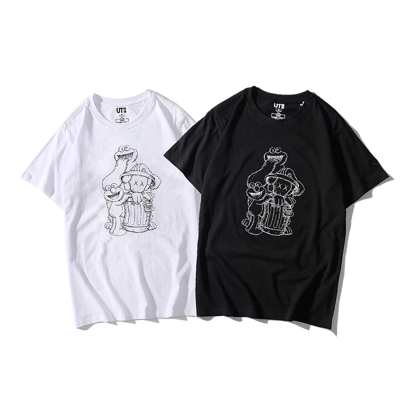  Uniqlo  Sesame Street Couples  Cotton T Shirts Short Sleeve 