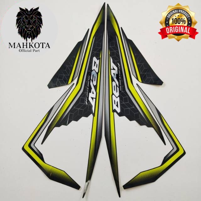 Original Asli Striping Stiker Polet list motor honda beat fi idling stop iss 2020 hitam full stiker 