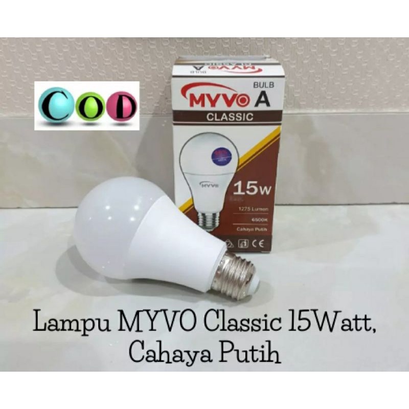 Lampu Led myvo Clasik 15 watt / SNI / Berkualitas / Sudah Pasti terang