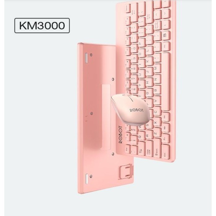 Robot KM3000 Portable Mini Wireless Keyboard dan Mouse Combo