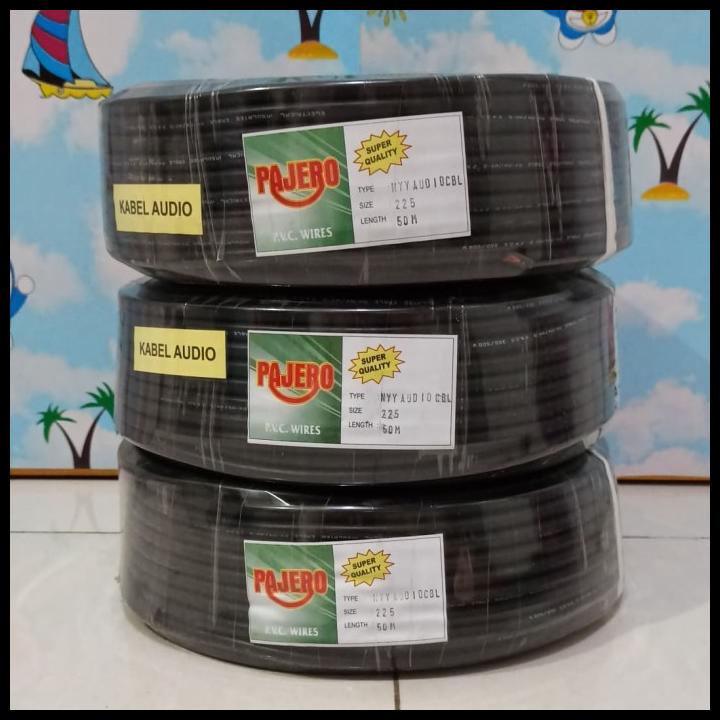 Kabel Listrik / Audio Serabut Pajero 2X2,5 (50 M) - Hitam