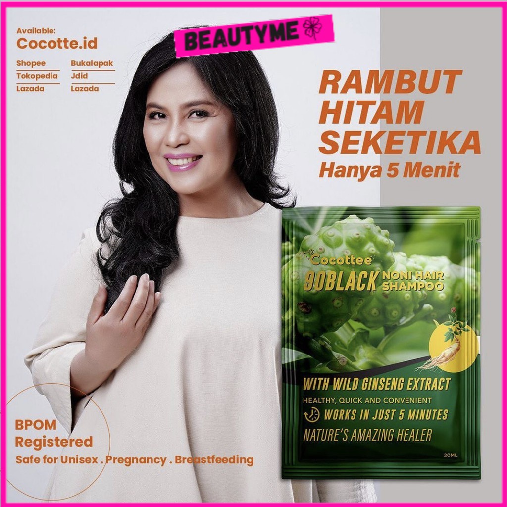 [BPOM] COCOTTEE BSY Go Black / Shampo Semir Mengkudu / Noni Shampo 1ea Atasi Kerontokan Rambut, Keto