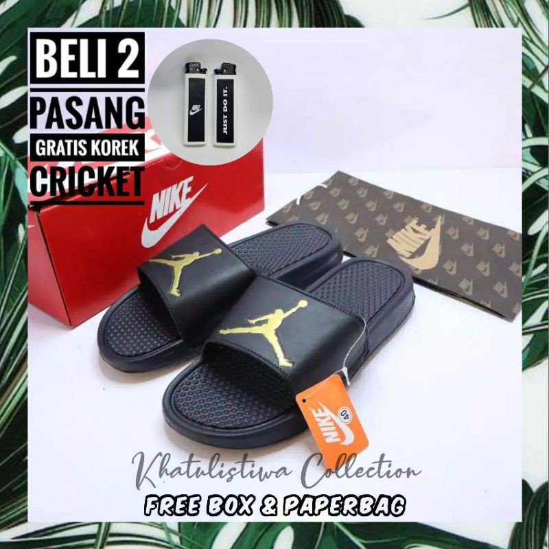 Sandal Slop Pria Nike Air Jordan / Sendal Cowok / Sandal Pria Kekinian / Sandal Pria Kasual
