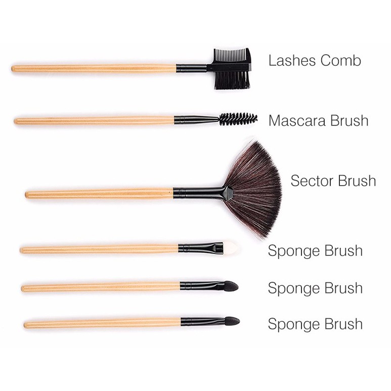 Brush Make Up 32 Set dengan Pouch - MAG5168 - Black