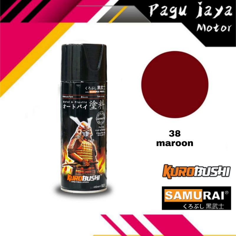 samurai paint merah maroon 38 cat semprot spray pilox pilok pylox