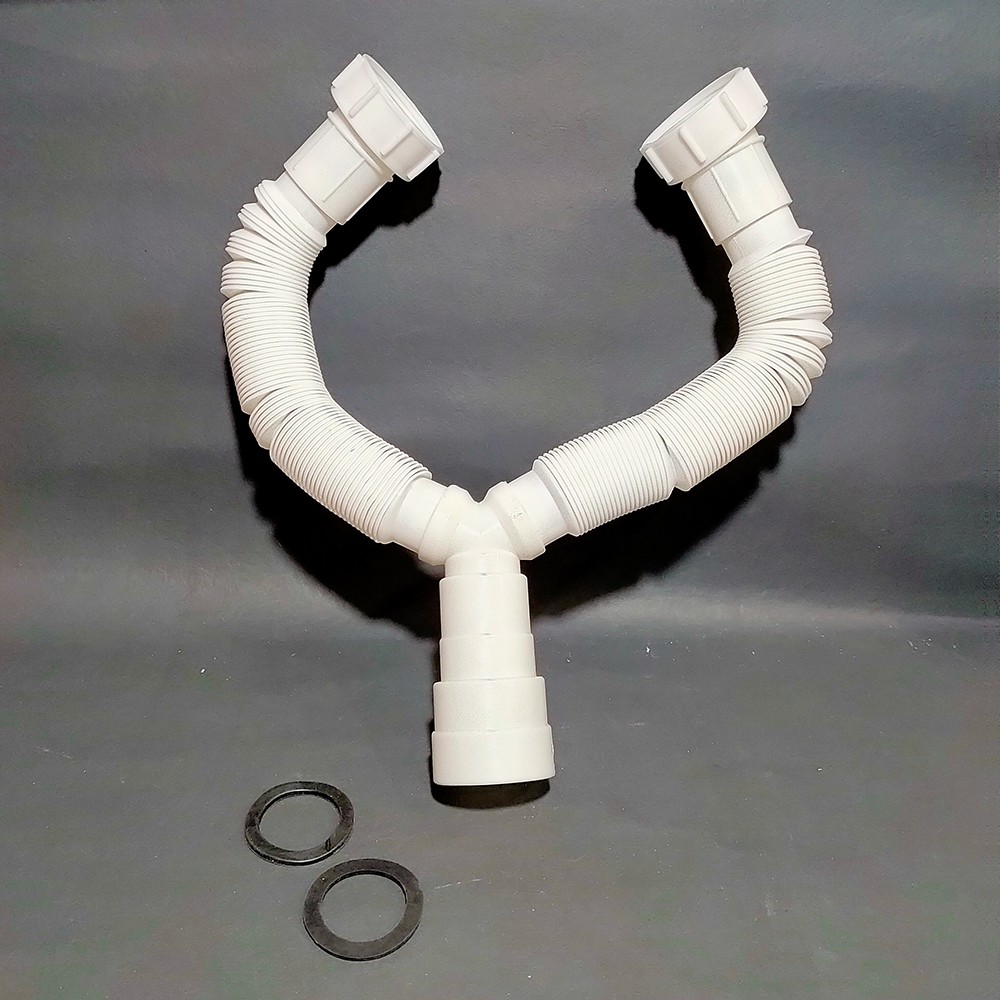 SELANG CABANG BCP 2 LUBANG ELASTIS &amp; FLEKSIBEL / SELANG BAK CUCI PIRING CABANG 2 MODEL TARIK