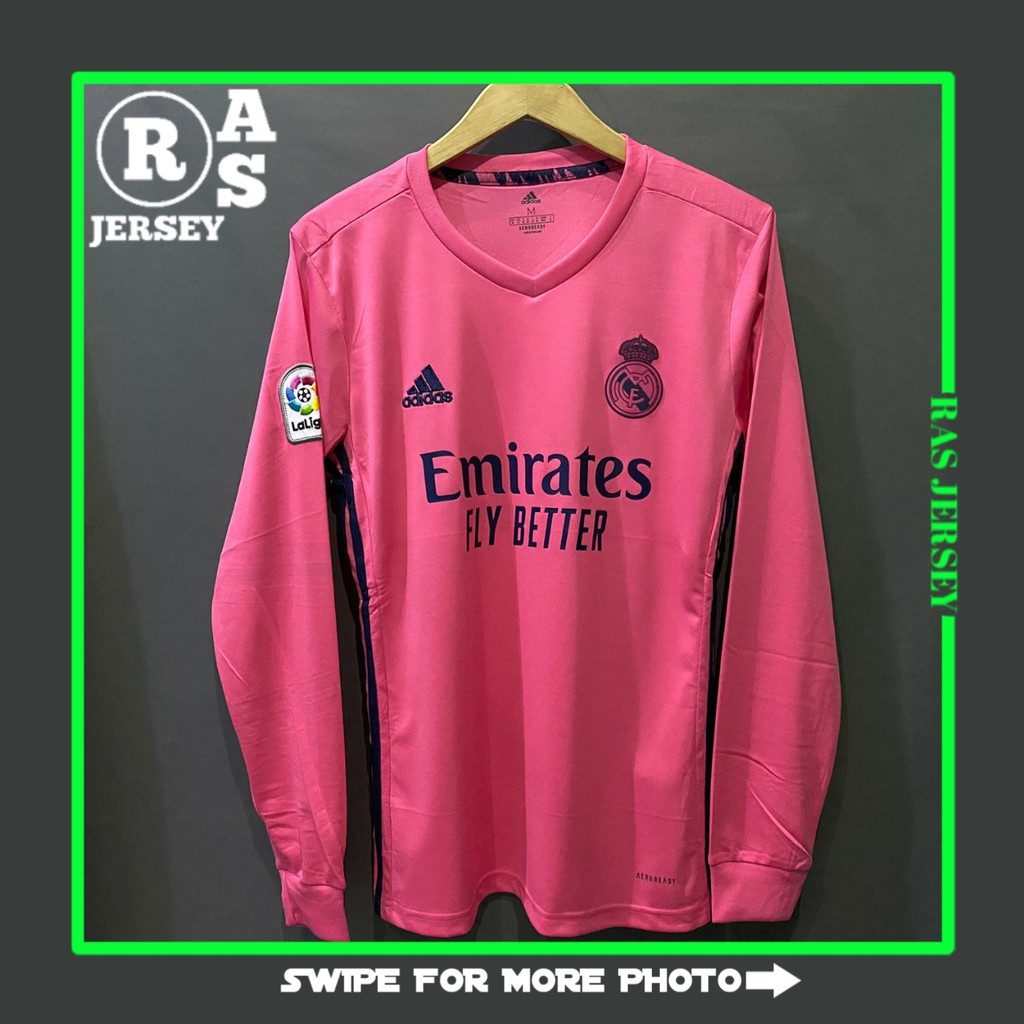 JERSEY REAL MADRID AWAY NEW LENGAN PANJANG/LS 2020-2021 JERSEY GO HIGH QUALITY | MADRID AWAY LS