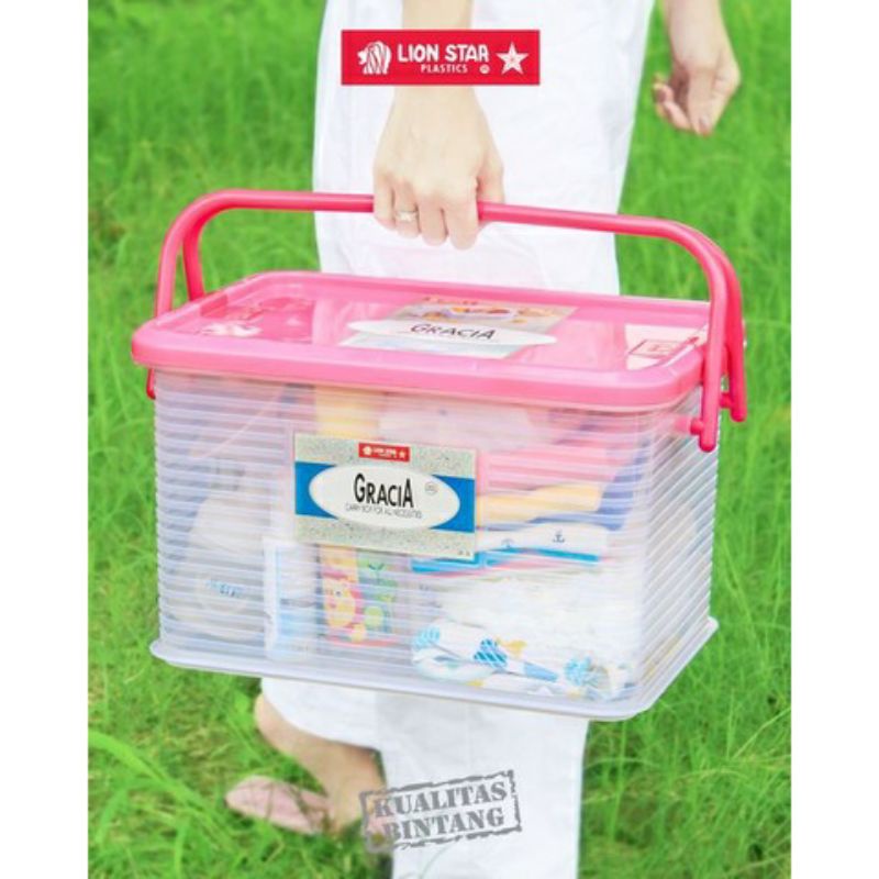 (COD/FREE ONGKIR) LION STAR GRACIA BOX JX-6 13,5 Liter penyimpanan serbaguna