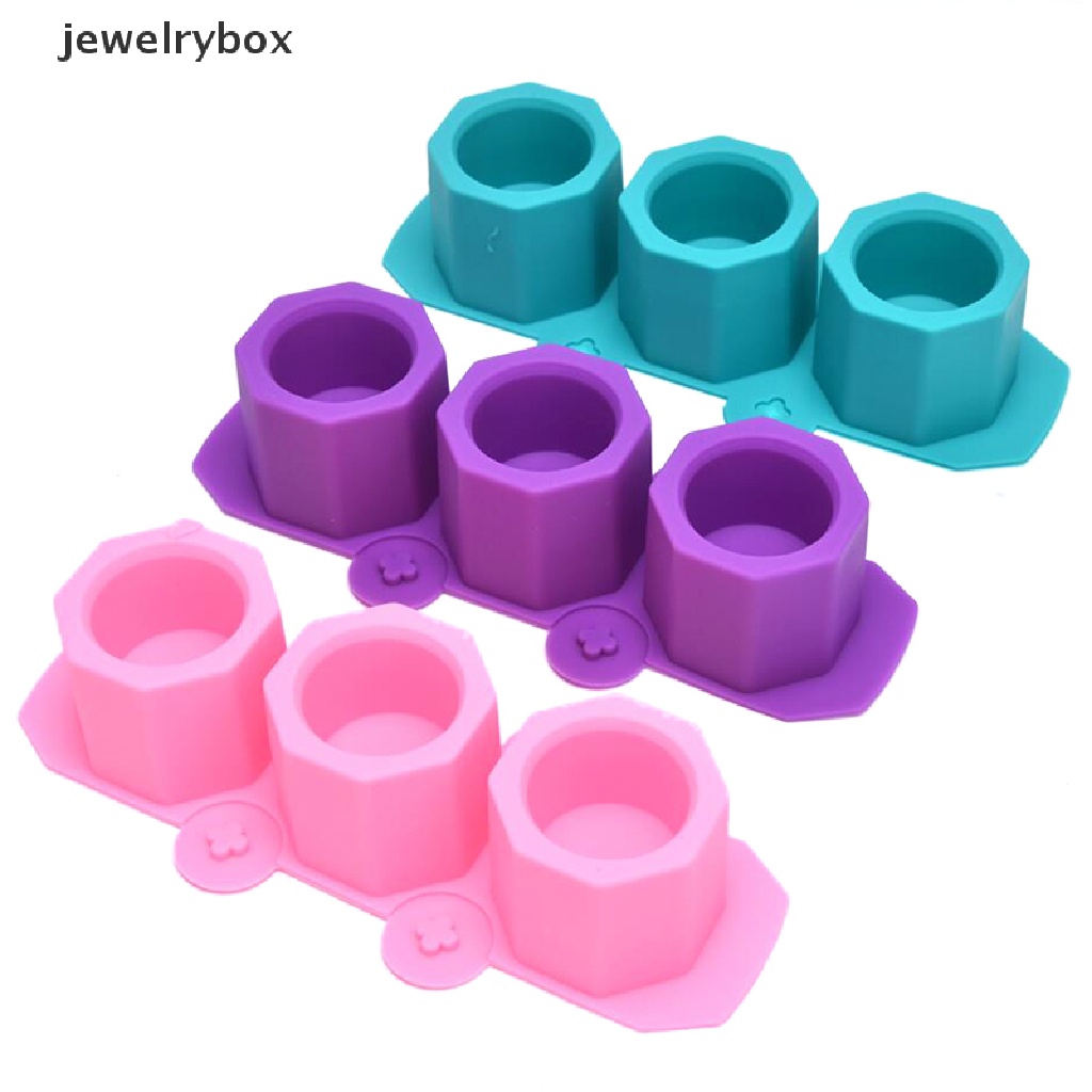 (jewelrybox) Cetakan Pot Bunga / Semen Bentuk Geometri Bahan Silikon