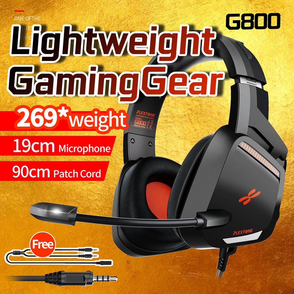 Headset Gaming Plextone G800 Headphone HP Garansi LED Light Garansi Resmi