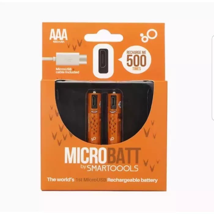 Microbatt Smartoools Baterai AAA Micro USB rechargeable