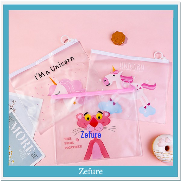 

TEMPAT PENSIL UNICORN TRANSPARANT ZIPPER BAG TRANSPARAN TEMPAT PENSIL MOTIF KAKTUS