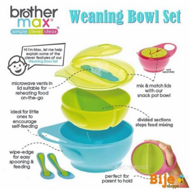 Brother Max Weaning Bowl Set