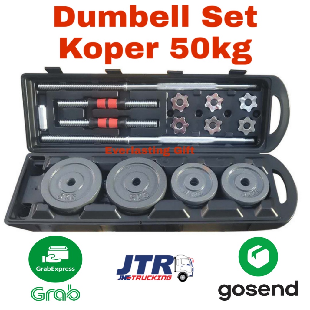 Dumbell Barbel BESI 50kg (LINK GOSEND)