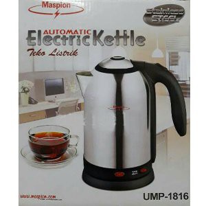 KETEL TEKO LISTRIK ELECTRIC KETTLE PEMANAS AIR MASPION UMP 1816 1 8 LITER STAINLESS ORIGINAL GARANS