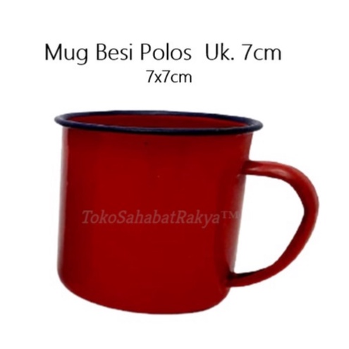 Mug Besi/Mug Jadul Warna Polos UK 6cm &amp; 7cm